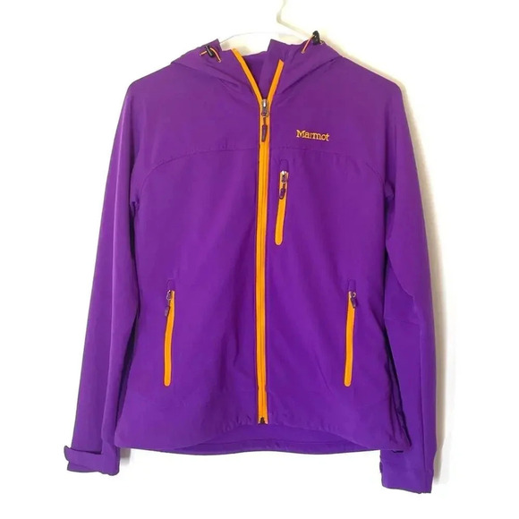Marmot Purple M3 Tempo Soft-Shell Hooded Zip Jacket Size Small - Picture 2 of 11